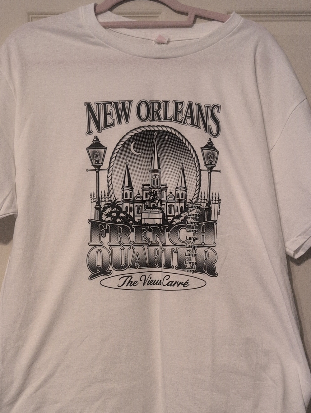 New Orleans French Quarter White Graphic Tee